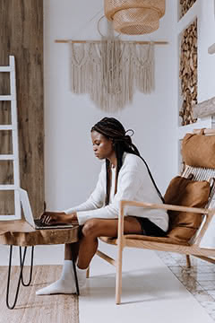 Young woman on a laptop