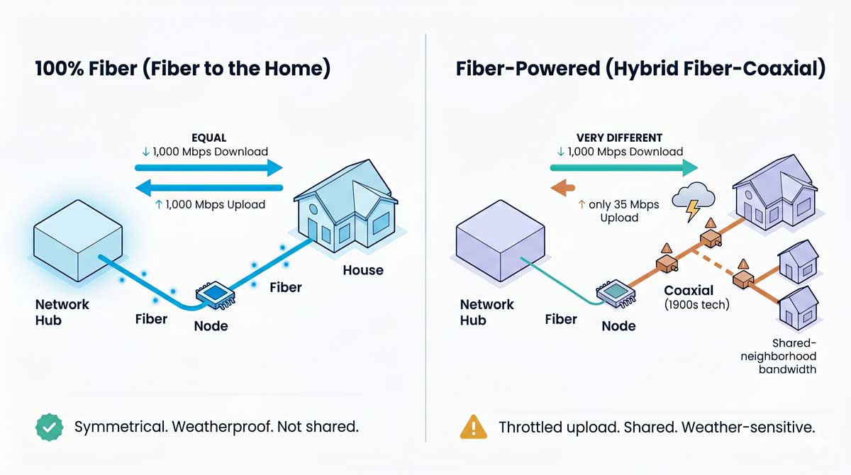 Real Fiber vs Fiber-Powered
